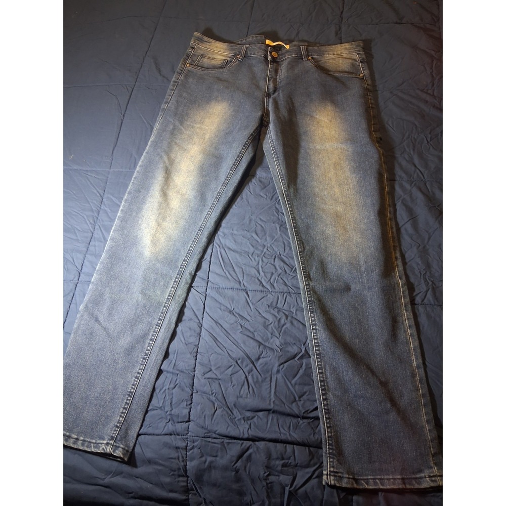 Refinery Republic‎ Jeans 38x32 Mena Slim Straight Stretch Blue Denim